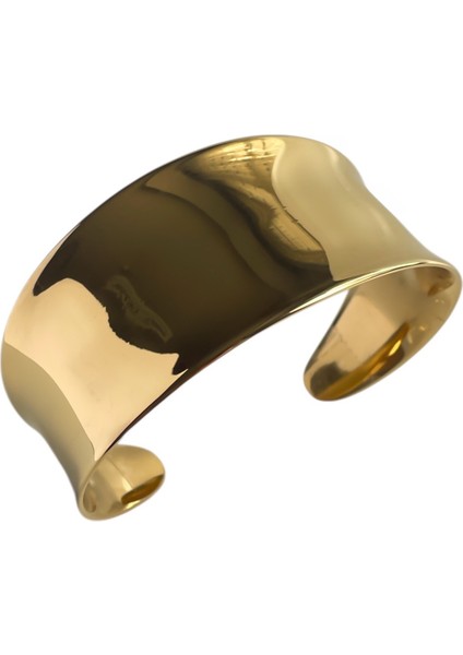 Bolden Geçirmeli Gold Çelik Luxury Kelepçe