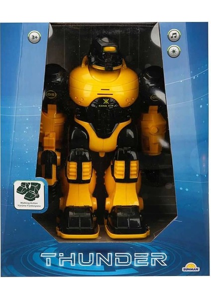 Thunderbolt Sesli ve Işıklı Robot 25 Cm.