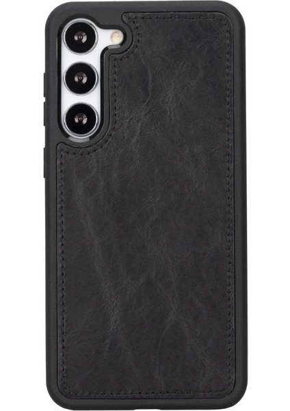 Samsung Galaxy S23 Plus Uyumlu Deri Cüzdanlı Kılıf Rst1 Siyah