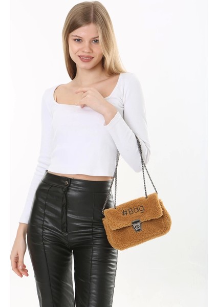 Baghashtag Krem Siyah Mini Peluş Çanta