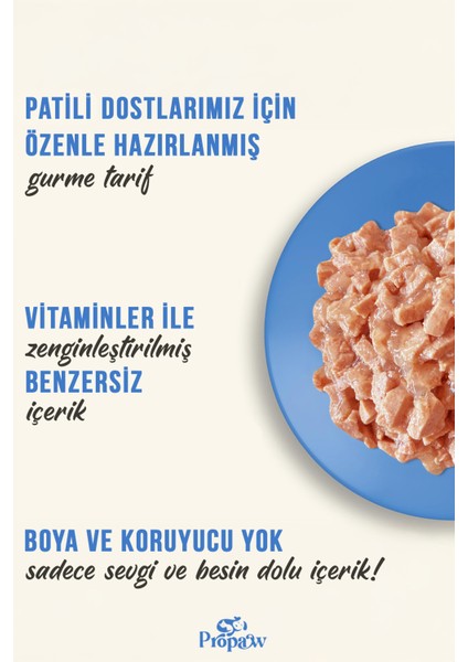 Kedi Yaş Mama Konserve Jöleli Premium Parça Etli Balıklı Yemek Besleyici Tahılsız Içerik 24 x 415 gr