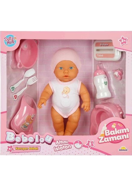 3823 Bebelou Bakım Zamanı Sesli Gülen Ağlayan Bebek 32 cm