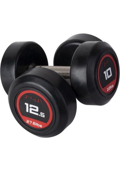 Dambıl Seti 12,5 kg Olimpik Dambıl (Kauçuk Kaplı) - 1 Adet Döküm 12,5 kg Siyah 12,5 kg