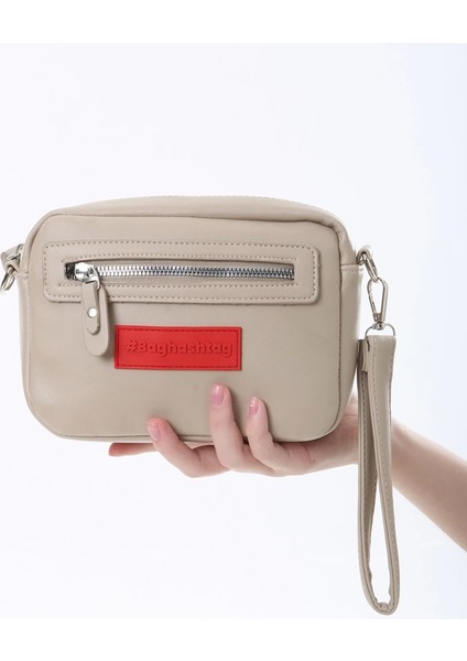 Baghashtag Koyu Krem Minik Unisex 3 Gözlü Deri Çanta modelleri