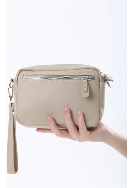 Baghashtag Koyu Krem Minik Unisex 3 Gözlü Deri Çanta indirimleri