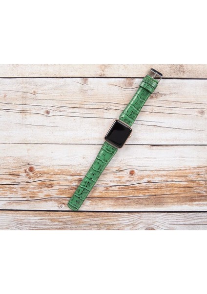 Apple Watch Uyumlu Deri Kordon 42-44-45MM Croco YK04