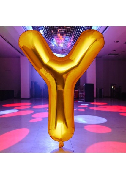 Vıp Yüksek Kalite 1 Metre Gold Y Harfi Folyo Balon Gold Y Harf Balon Helyum Gazına Uçan Balona Uygun