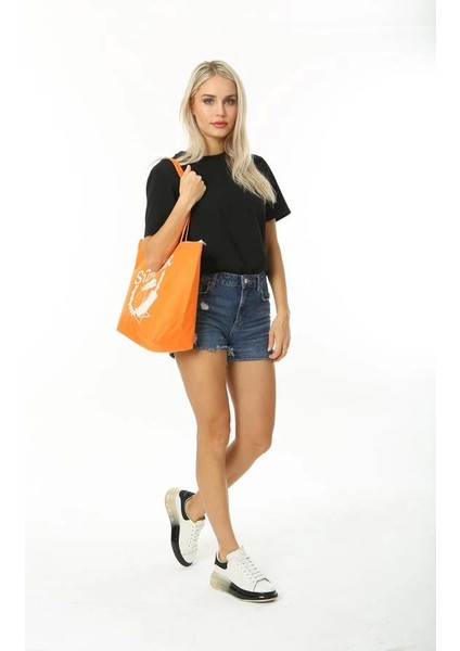 Baghashtag Summer Beach Bag Plaj Çantası Turuncu