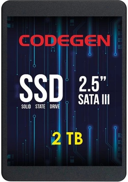 Codegen 2tb CDG-2TB-SSD25 560- 500MB/S SSD Sata-3 Disk
