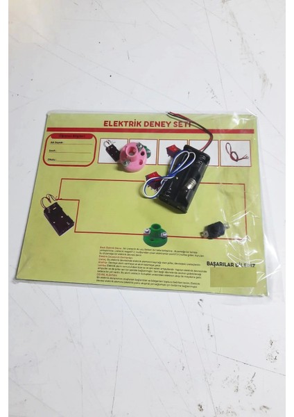 Okul Deney Seti - Elektrik Seti Ampul - Pil Yatağı - Duy -Düğme Seti (336336)