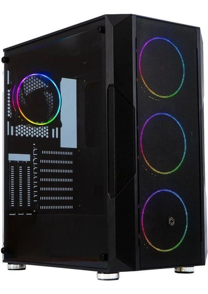 Frısby FC-9435G 750W 80+ Bronze 4X120MM Double Slım Rıng Rgb Fan Usb3.0 Gamıng Siyah Kasa