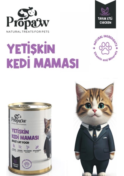 Kedi Yaş Mama Konserve Jöleli Premium Parça Etli Yemek Ciğerli / Tavuklu / Kuzulu / Balıklı 4'lü Set
