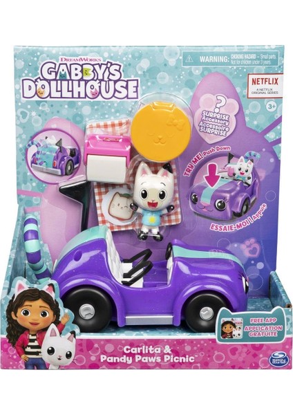 6062145 Gabbys Dollhouse Pandy Paws ve Carlita Araba indirimleri