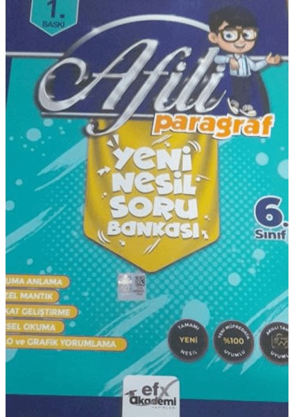Afili Paragraf 6. Sınıf Yeni Nesil Soru Bankası