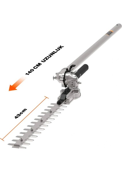 Worx WA0220 WG186E.1 ile Uyumlu 43CM Teleskobik Uzatmalı Açı Ayarlı Çit Budama Başlığı fiyatları