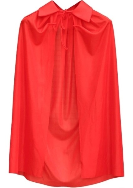 Kırmızı Renk Yakalı Pelerin Çocuk Boy 90 cm fiyatları