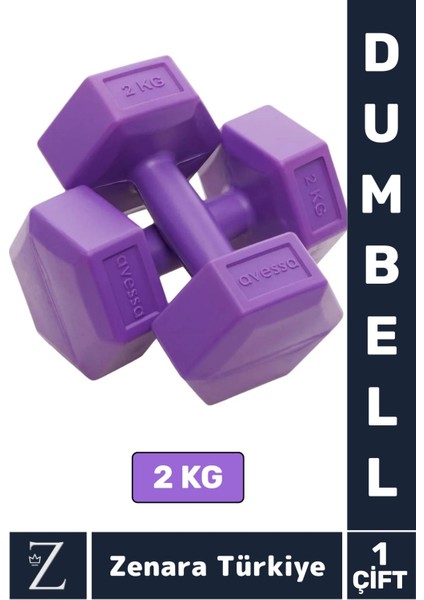 Premium Yüksek Kalite Sert Plastik Egzersiz Pilates Isınma Ev Hafif Ağırlık Antrenman 2x2 kg Dambıl