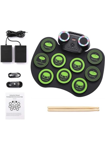 Hsyn G600R 9 Ped Elektronik Roll Up Davul Kiti Akdenizpos Yeni