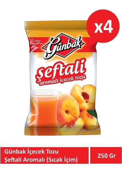 250GR Şeftali Aromalı Içecek Tozu x 4 Adet
