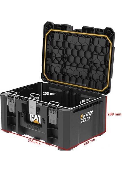 Cat DA41003 Hyper Stack 43 Litre Ağır Hizmet Tipi Kilitli Takım Çantası