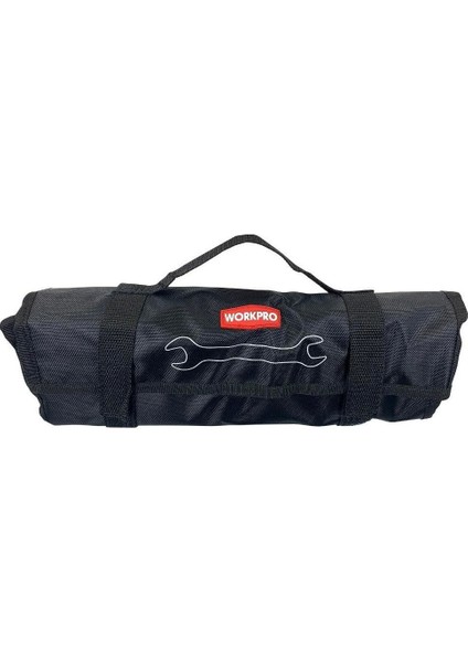 Workpro WP202507 6-32MM 12 Parça Cr-V Profesyonel Açık Ağız Anahtar Takımı + Bez Taşıma Kılıfı