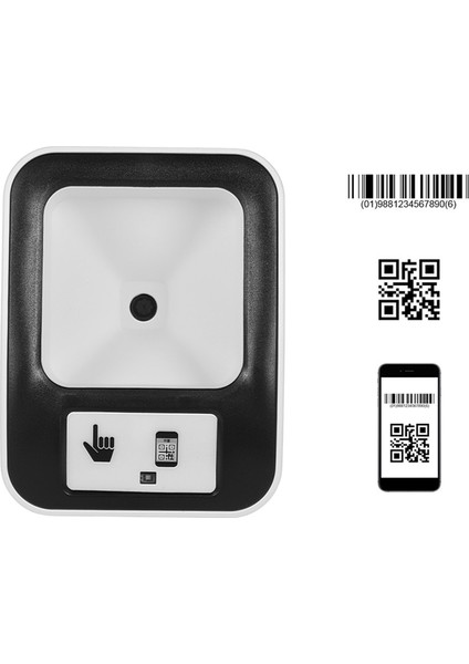 2200 1d/2d/qr Barkod Tarayıcı Cmos Görüntü Masaüstü Barkod Okuyucu USB Çok Yönlü Ekran Barkod Tarayıcı (Yurt Dışından)