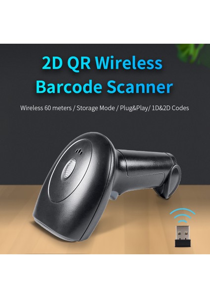 2d 1d Barkod Tarayıcı 2.4g Kablosuz USB Kablolu Bağlantı El Tipi Barkod Okuyucu Manuel Tetik/otomatik Sürekli Tarama Desteği Ekran Kodu Windows Android Mac ile Uyumlu Süpermarket Için (Yurt Dışından)
