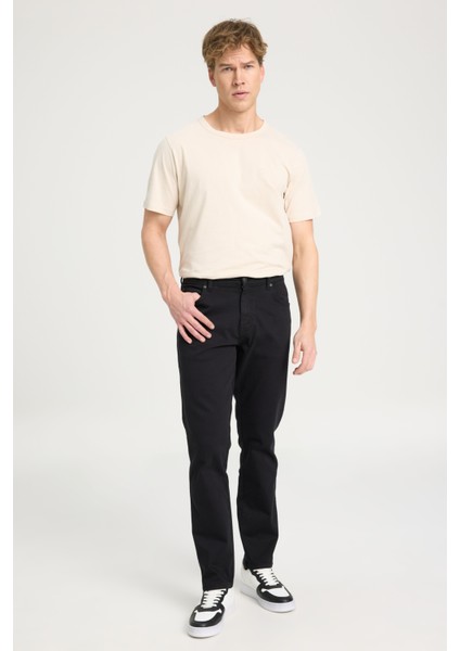 Texas Slim Fit Dar Kesim Normal Bel Siyah Esnek Pantolon fiyatları