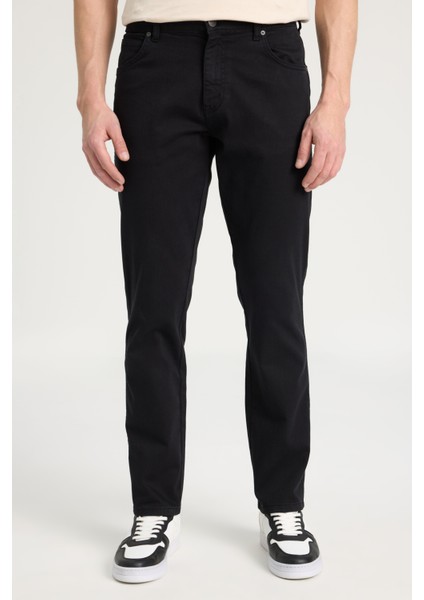 Texas Slim Fit Dar Kesim Normal Bel Siyah Esnek Pantolon fırsatları