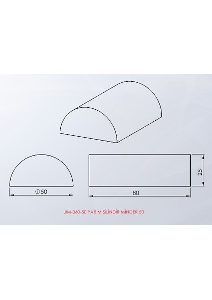 Yarım Silindir Minder 50