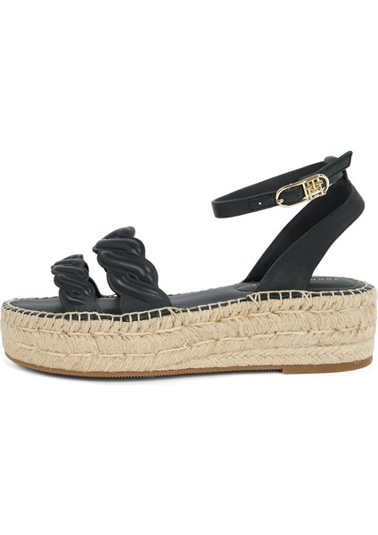 Deri Siyah Kadın Sandalet FW0FW08496
