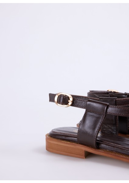 Deri Kahve Kadın Sandalet D-Lorna indirimleri