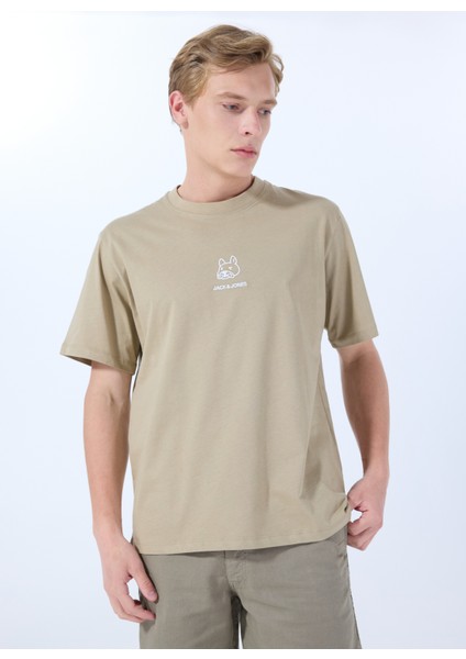 Bisiklet Yaka Bej Erkek T-Shirt 12288517_JORANIMAL Tee Ss Crew Neck