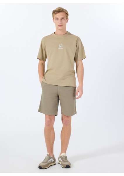 Bisiklet Yaka Bej Erkek T-Shirt 12288517_JORANIMAL Tee Ss Crew Neck