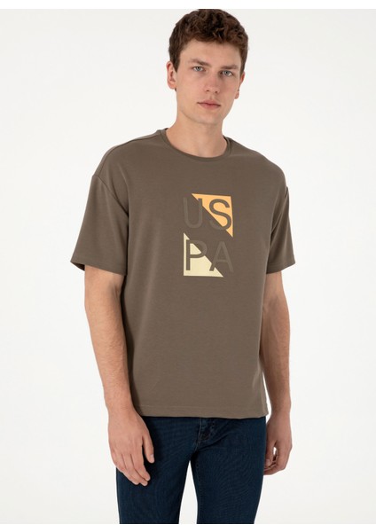 Bisiklet Yaka Vizon Erkek T-Shirt Galıa