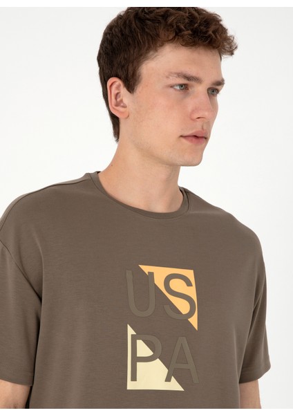 Bisiklet Yaka Vizon Erkek T-Shirt Galıa