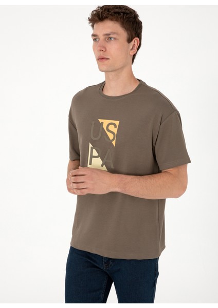 Bisiklet Yaka Vizon Erkek T-Shirt Galıa