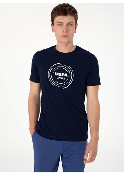 Bisiklet Yaka Lacivert Erkek T-Shirt S-Unka