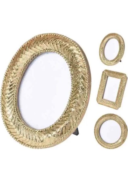 Altın Çerçeve Gold Fotoğraf Çerçevesi 9,5cm 3ASS