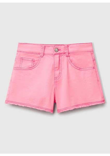 Normal Bel Regular Fit Pembe Kız Çocuk Şort 4O69C9040