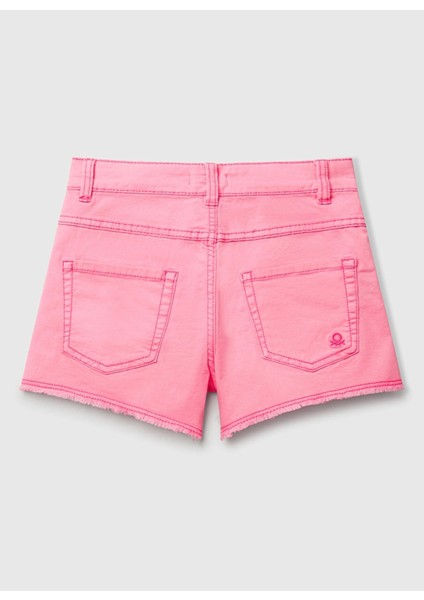 Normal Bel Regular Fit Pembe Kız Çocuk Şort 4O69C9040