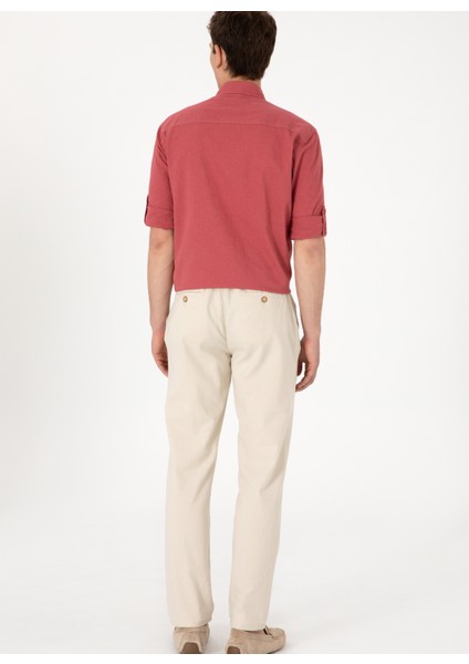 Bağlamalı Bel Normal Paça Gri Erkek Chino Pantolon Aller fırsatları