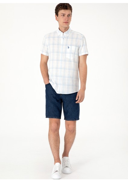 Regular Fit Gömlek Yaka Mavi Erkek Gömlek Gahın fırsatları