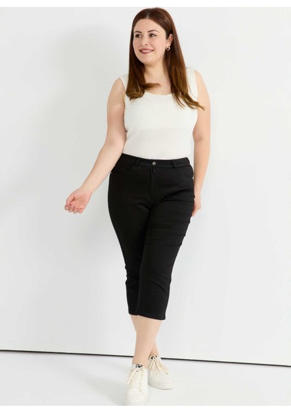 Normal Bel Normal Siyah Kadın Pantolon 25YSL5381-BB