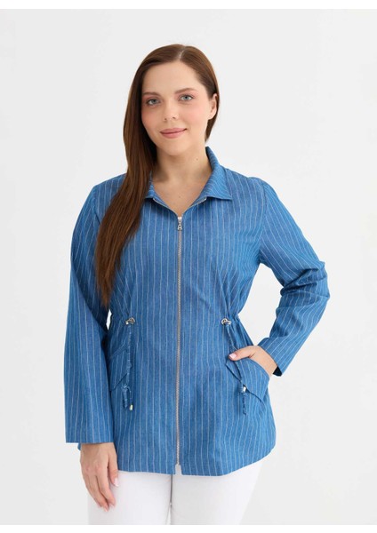 Normal Indigo Kadın Ceket 25YSL1486-BB fiyatları