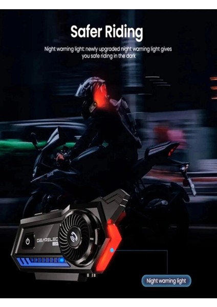BT57 Motosiklet Kask Kulaklık Intercom Işıklı Motorsiklet Interkom