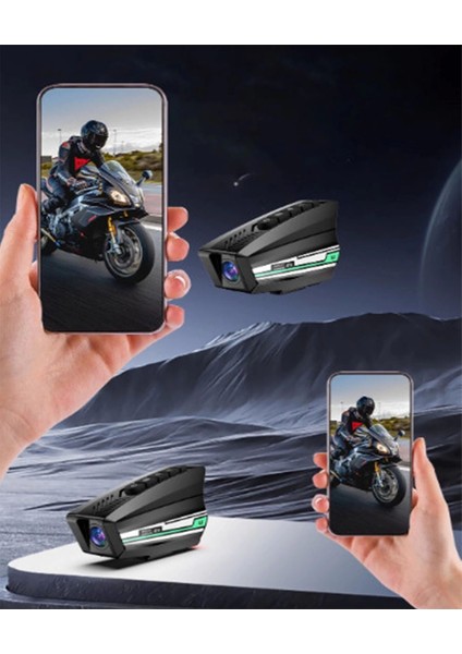 BT16 Motosiklet Kask Bluetooth Kulaklık 2000 Mah Batarya 1080P Hd Kamera Intercom Kulaklık Su Geçirmez