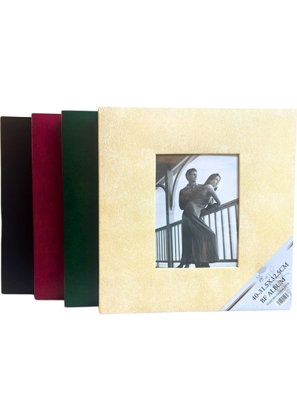 Yapışkanlı Ithal Fotoğraf Albümü - 20 Yaprak 31,5X32,5 Cm-Siyah