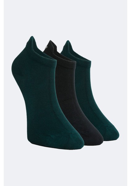 3'lü Karışık Renk Nefti Özel Topuk Teknolojili Viskon Kadın Patik Çorap fiyatları