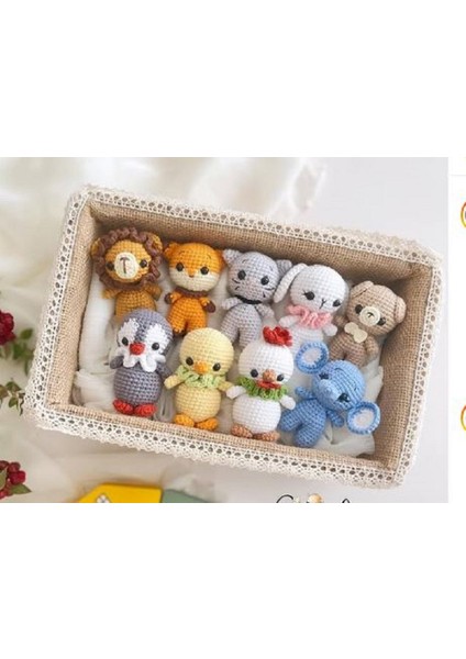 9'lu Minik Amigurumi Oyuncaklar